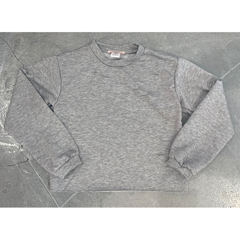 Tweenstyle – Distressed Crop Sweatshirt – Grey