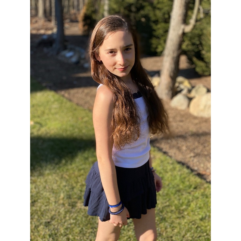 Tweenstyle – Lace Trim Rib Tank – Navy