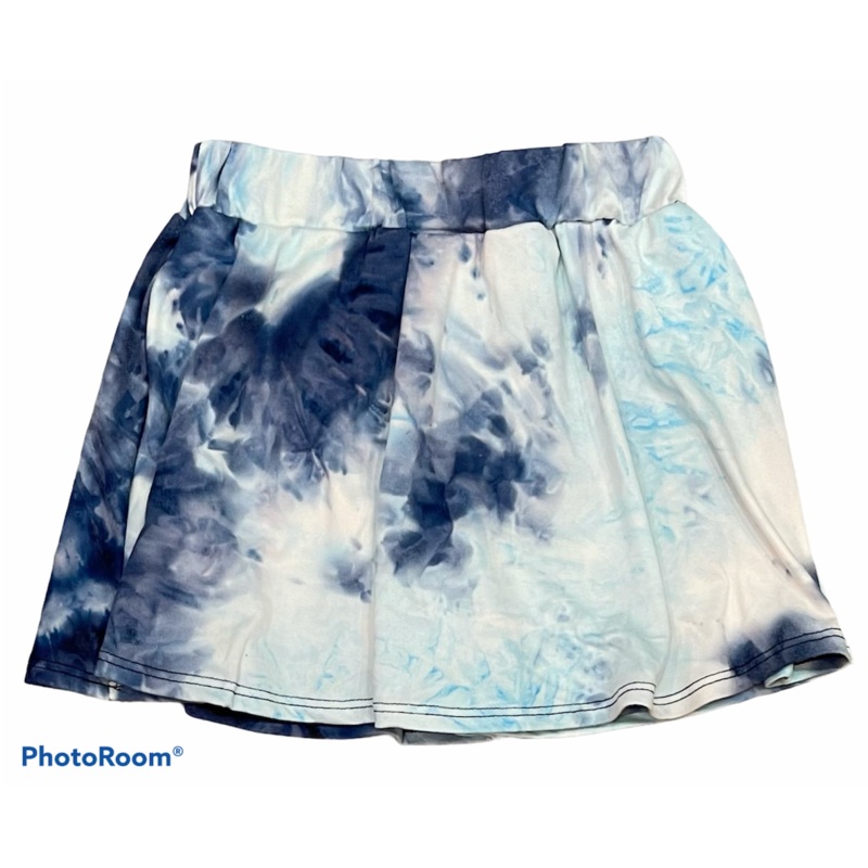 Tweenstyle – Navy/Mint Tie Dye Skort