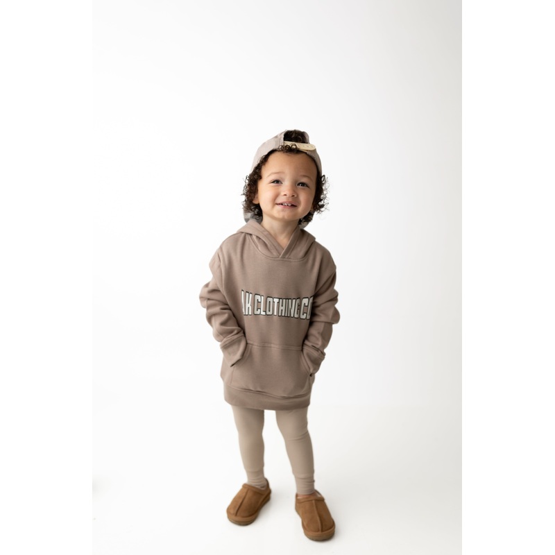 AK logo hoodie-Mocha|6/12M|12/18M|18/24M|2T|3T|4T|5/6T