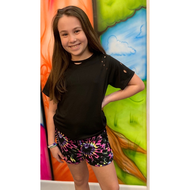Tweenstyle Shorts, Rainbow Tie Dye