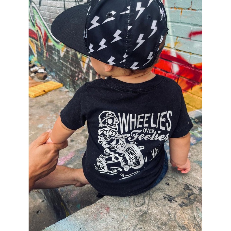 Wheelies over Feelies|6/12M|12/18M|2T|3T|4T|5T|YSM|YM
