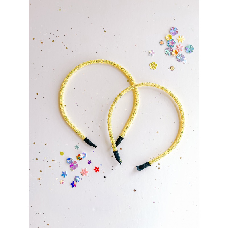 Yellow Sparkle Glitter Headband