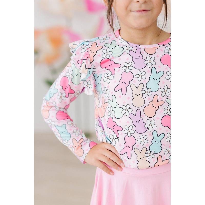 Hangin with My Peeps L/S Ruffle Tee