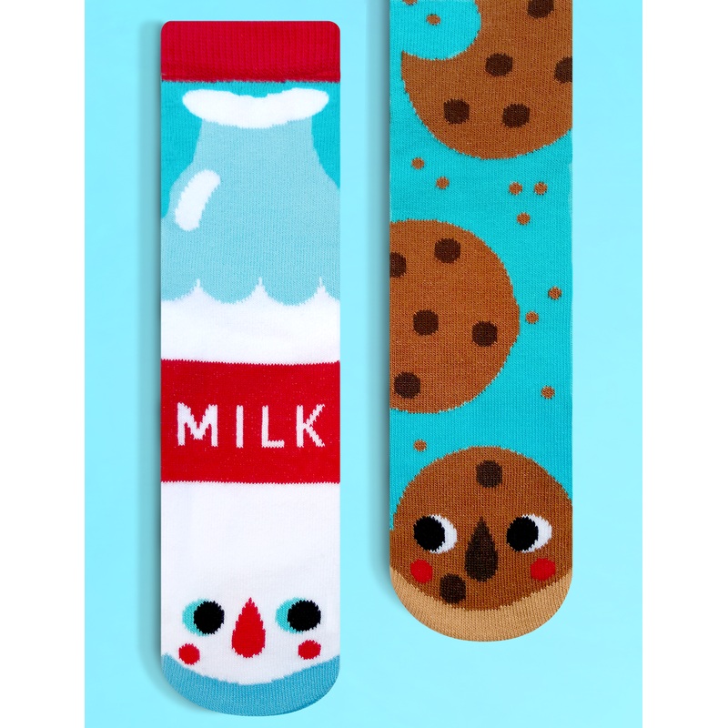 KIDS MILK & COOKIES NO SLIP SOCKS