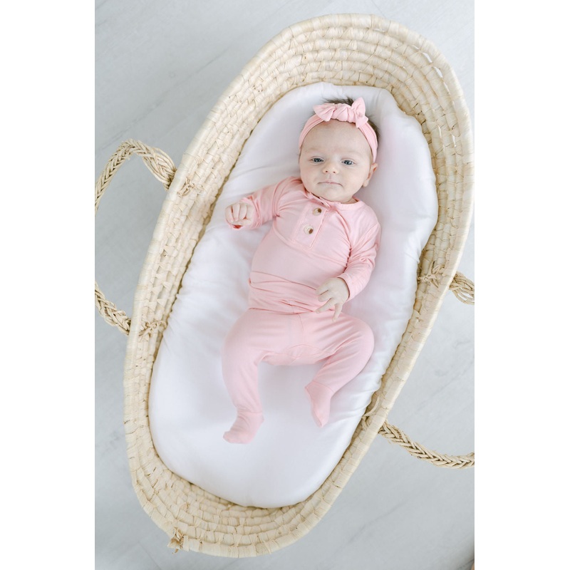 Top and Bottom Outfit, Hat and Headband Set (Newborn – 12 months) – Pink