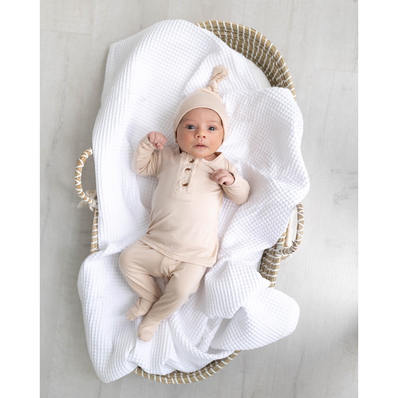 Top and Bottom Outfit Set (Newborn-12 months sizes) Sand