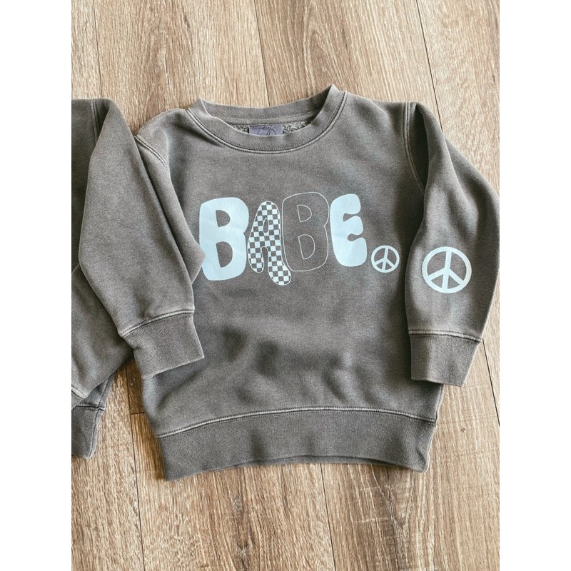 BABE AK CREWNECK|18M|2T|3T|4T|5/6T|6M|12M|BABE