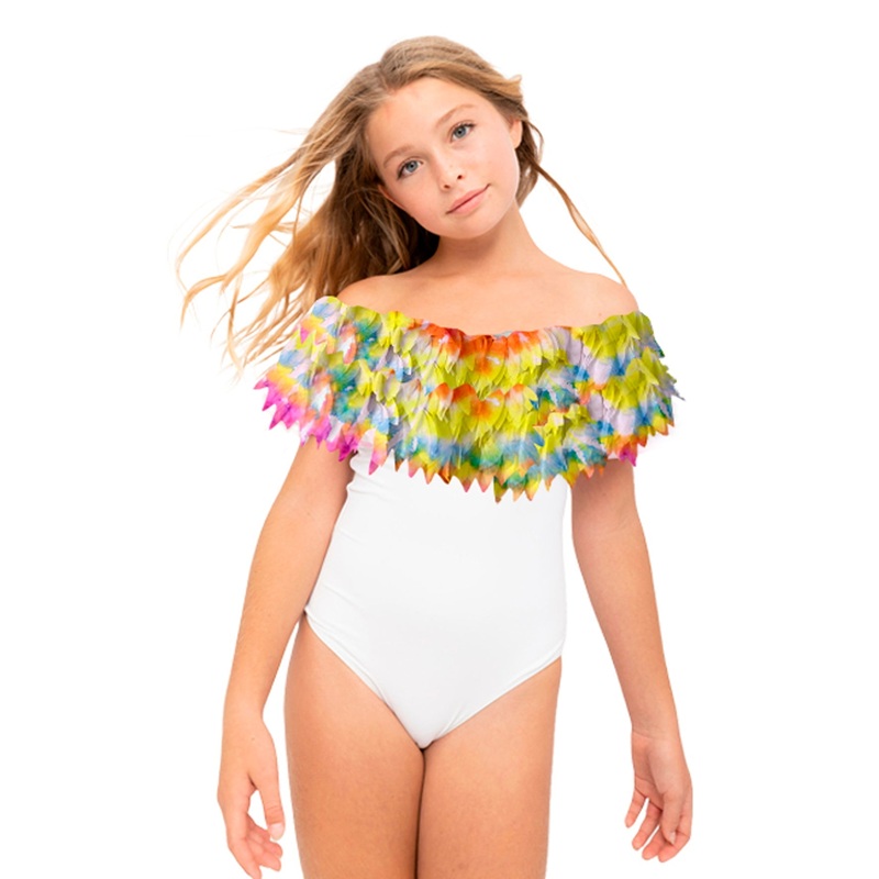 I Love You Forever Petals White Swimsuit