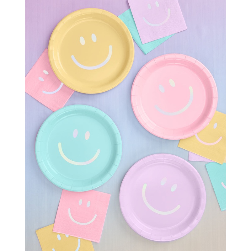 Smiley Plates – 24 paper plates