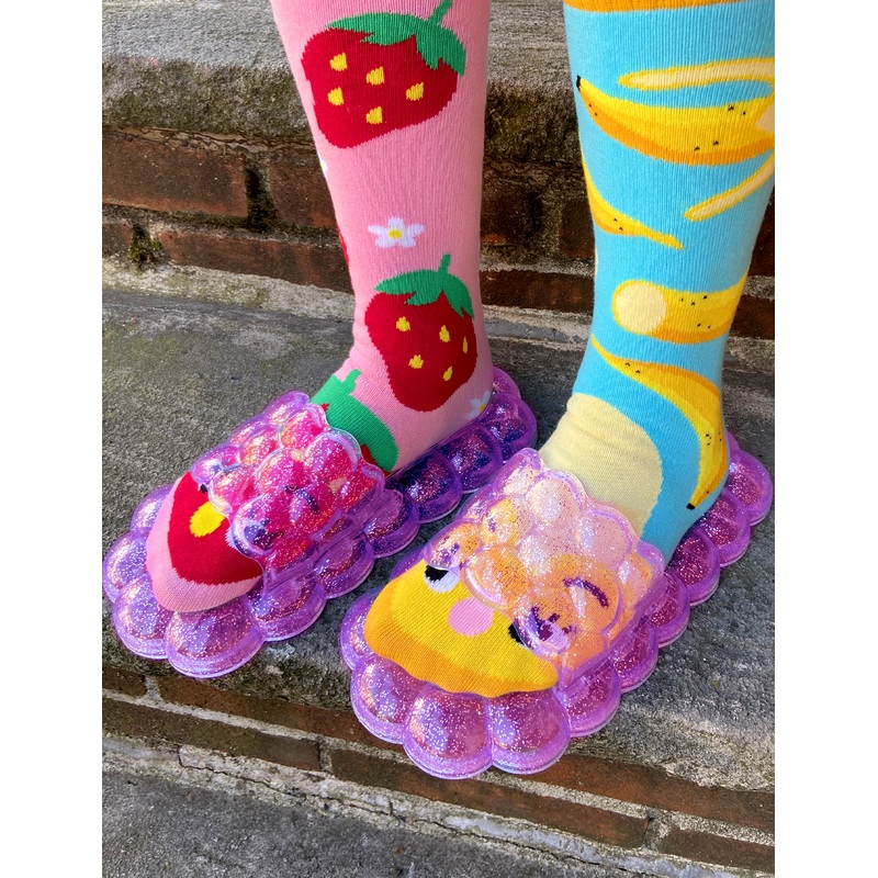 (ALMOST GONE!) ADULT HOT PINK BUBBLE SLIDES