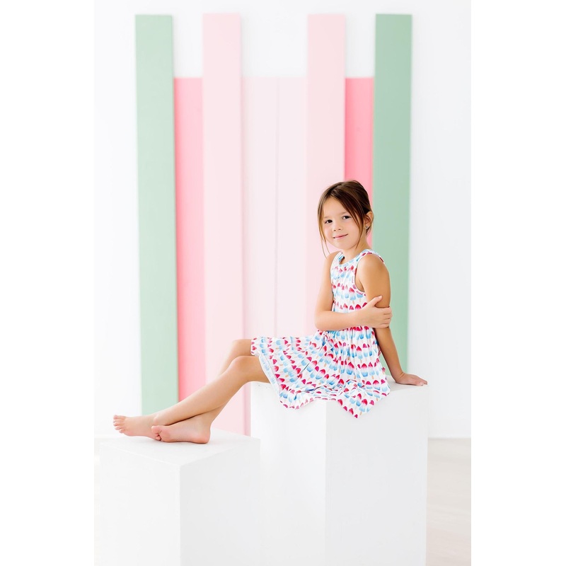 Red, White & Cute Tank Twirl Dress