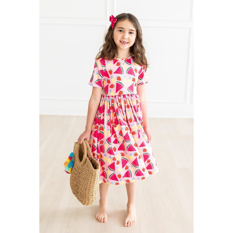 Watermelon Wonder S/S Pocket Twirl Dress