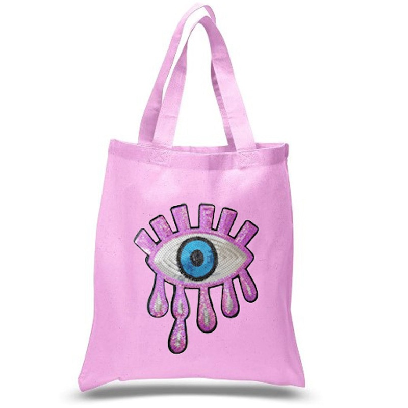 Sequin Eye Pink Beach Bag|OS