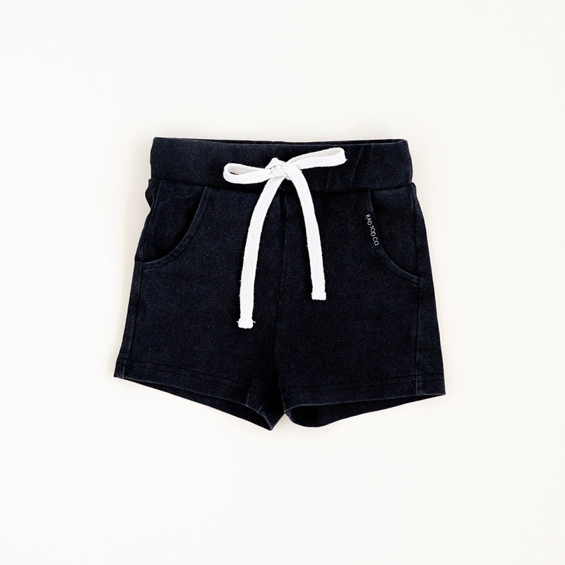 ACID WASH SHORTS – BLACK|6-12 months|12-24 months|2T|3T|4T|5T|6 Years
