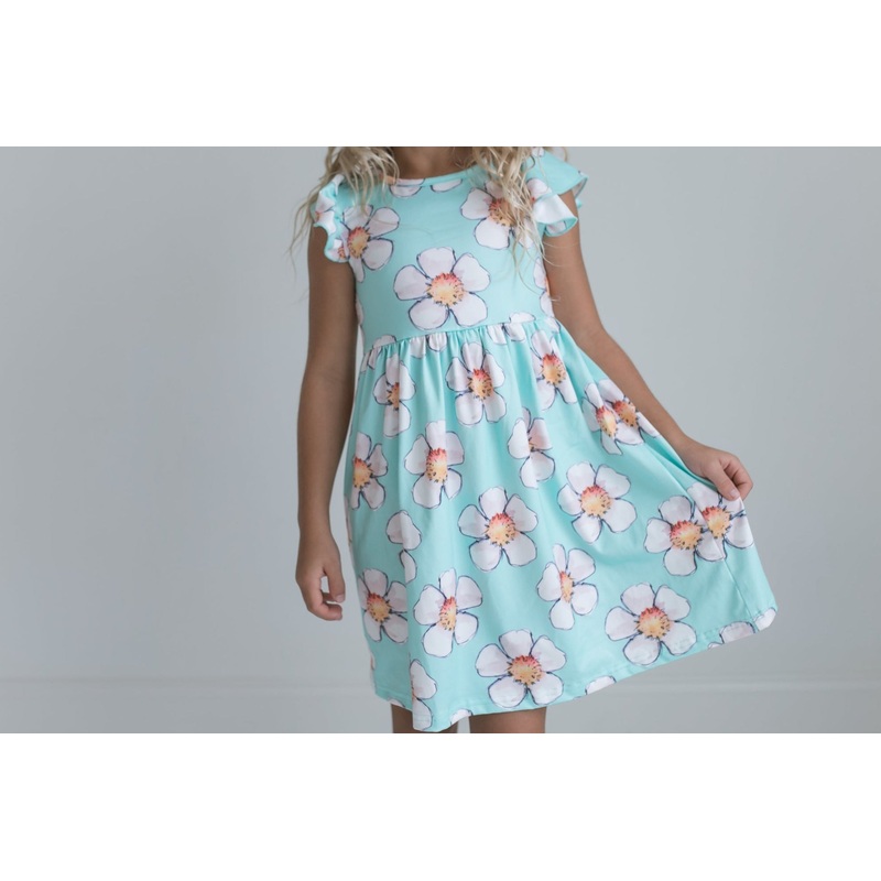 Claire Mint Floral Dress|3/4|5/6|7/8|10/12