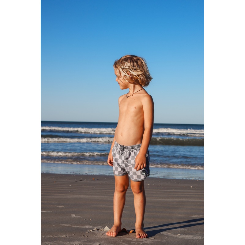 Happy Shores Swim Trunks|12/18|18/24|2/3T|4/5T|Youth Small (6/7)|Youth Medium (8/10)