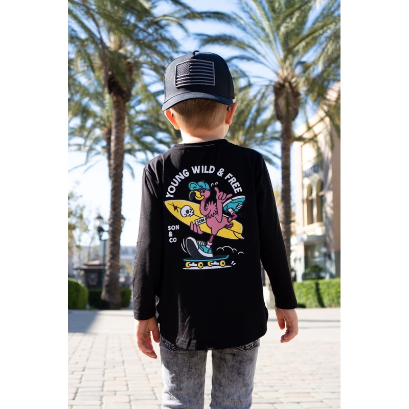 Young Wild & Free Long Sleeve|12/18|18/24|2T|3T|4T|5T|Youth Small (6/7)|Youth Medium (8/10)