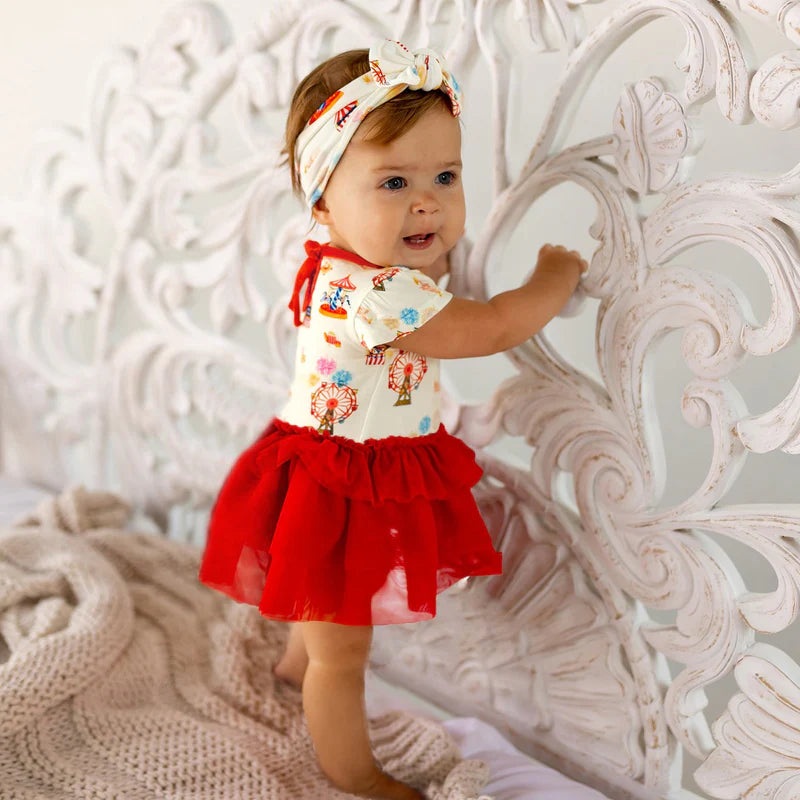 County Fair Ballerina Tutu Onesie Dress