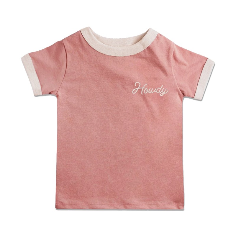 Howdy Vintage Ringer | Pink (Youth)
