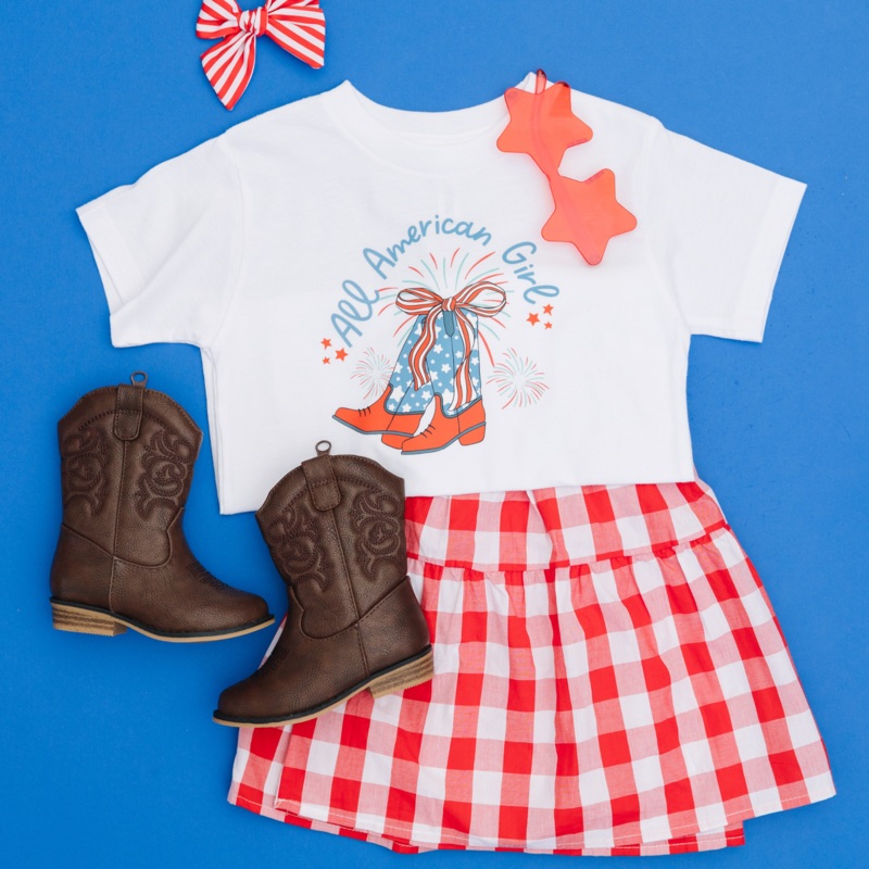All American Girl Boots|2T|3T|4T|5T|Youth Small|Youth Med|Youth Large|Pink|White|Ice Blue|Natural|Peach