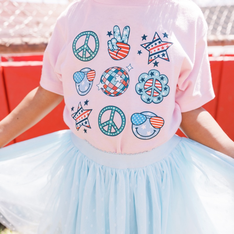 All things Patriotic|2T|3T|4T|5T|Youth Small|Youth Med|Youth Large|Pink|White|Ice Blue|Natural|Peach