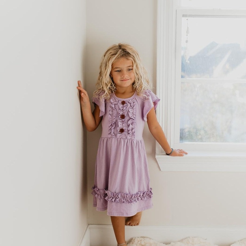 Lavender Flutter Dress|3/4|5/6|7/8|10/12|14