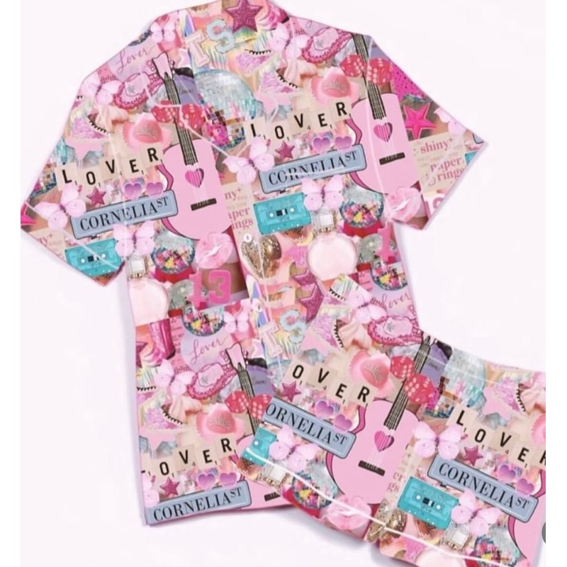 Tweenstyle – Swiftie Stuff Silky Loungewear Shorts Set