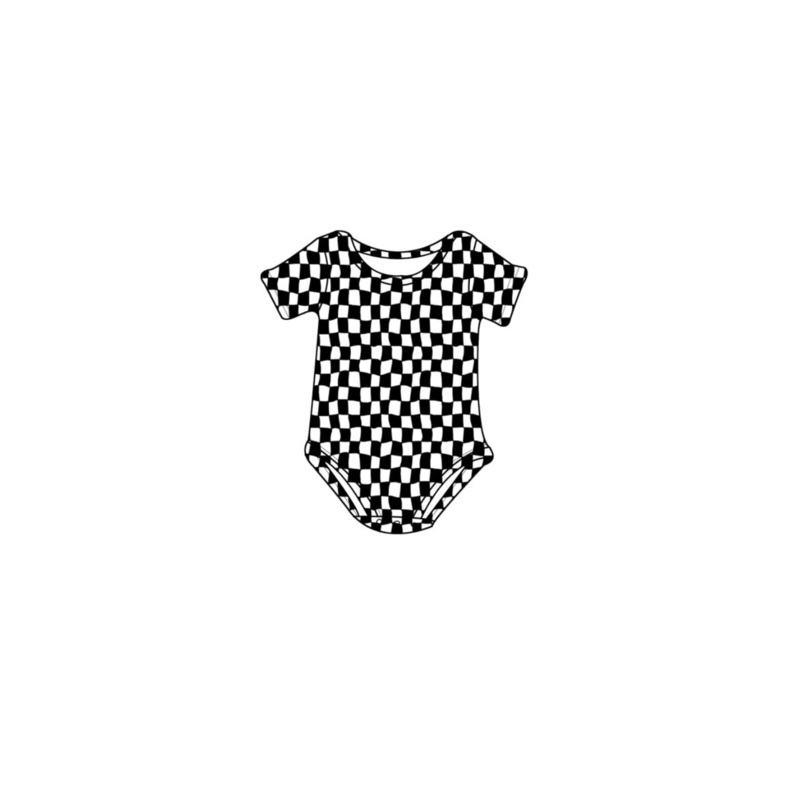 Wavy Check Onesie|NB|0-3MO|3-6MO|6-12MO