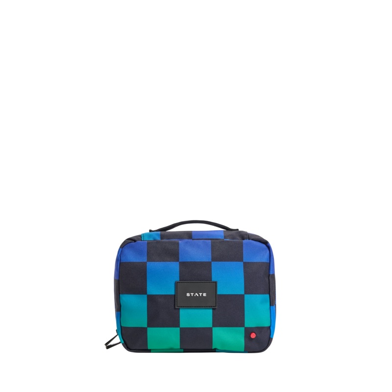Bensen Toiletry Kit|Blue Checkerboard