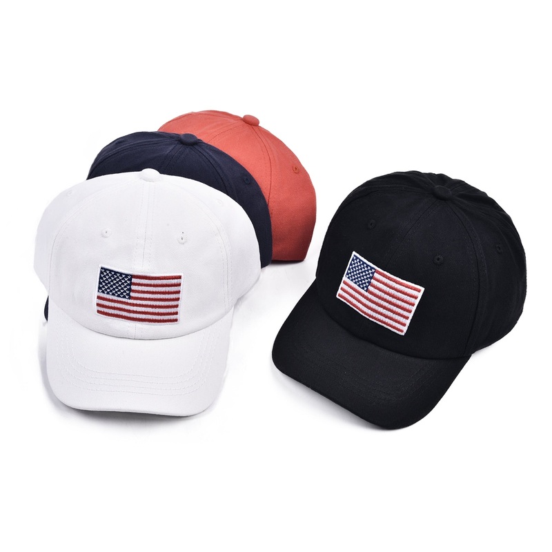Kids American Flag Embroidered Baseball Cap Cotton Hat