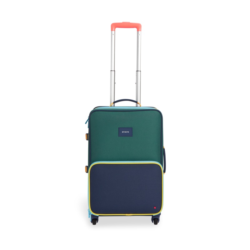 Logan Carry-On Suitcase|Green/Navy