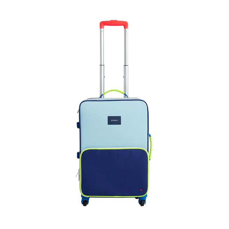 Logan Carry-On Suitcase|Navy/Neon
