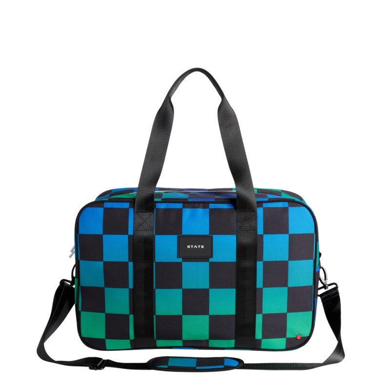 Rockaway Duffle|Blue Checkerboard