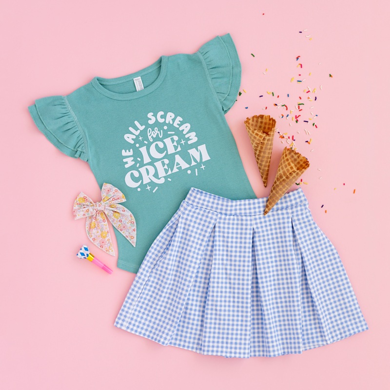 We all Scream for Ice Cream!|12 Months BodySuit|2T|3T|4T|5T|Mauve|Lavender|Mint