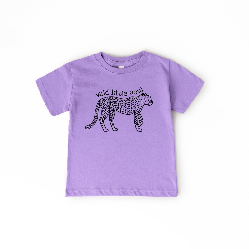 Wild Little Soul Tee|18/24 Month|12/18 Month|2T|3T|4T|5T|Youth Small|Youth Med|Youth Large|Natural|Ice Blue|Peach|Pink|Lavender|Teal