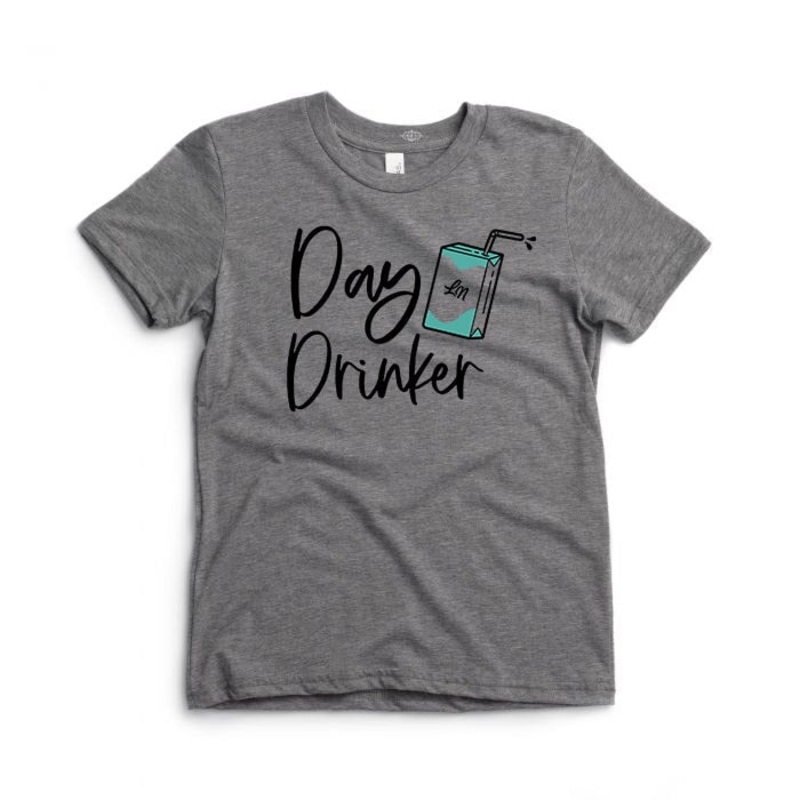 Day Drinker Tee|18/24|2T|3T|4T|5T|Youth Small|Heather Grey