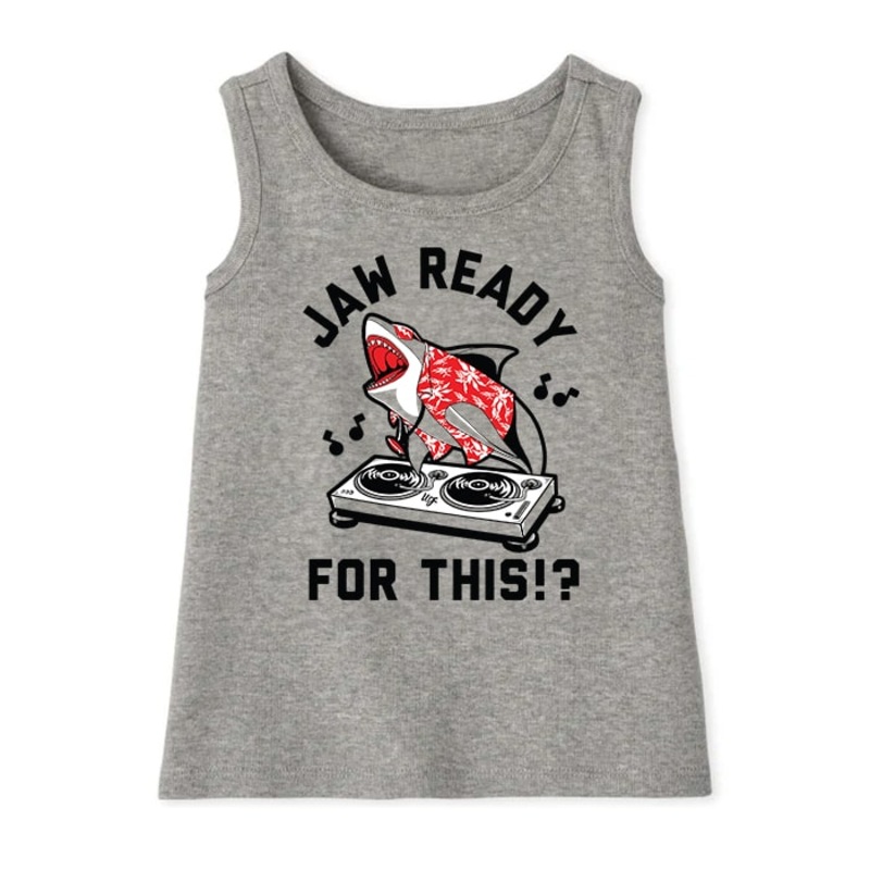 Jaw Ready for This Tank|2T|3T|4T|5T|Youth XS/6T|YS/7T|Heather Grey