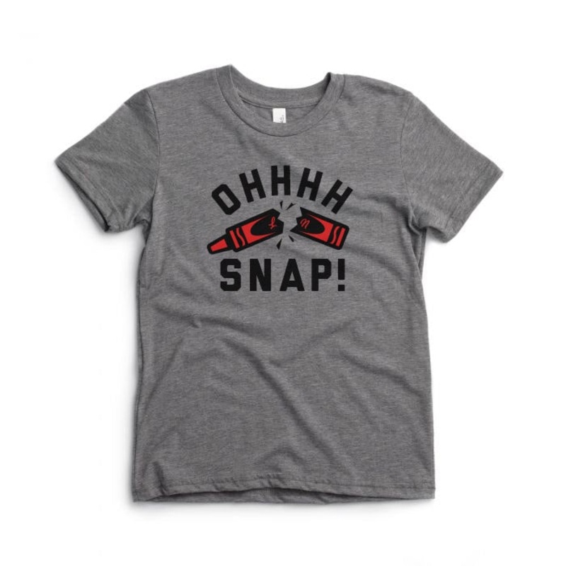 Oh Snap! Tee|3-6 Months|6-12 Months|12-18 Months|18-24 Months|2T|3T|4T|5T|Youth Small|Heather Grey