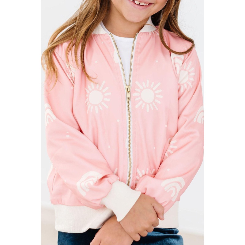 Soft Pink Sun Satin Jacket|2T|3T|4T|5/6|7/8|9/10