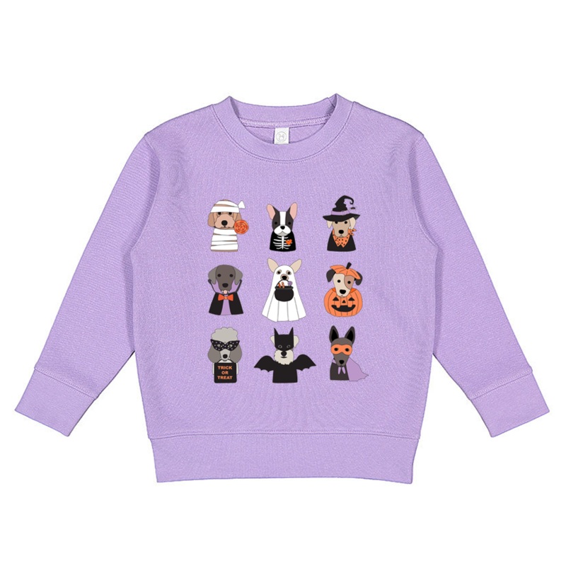 Halloween Dogs|12/18|18/24|2/3|4/5|5/6|6/7 (YS)|8/10 (YM)|12/14 (YL)|Brown|Lavender