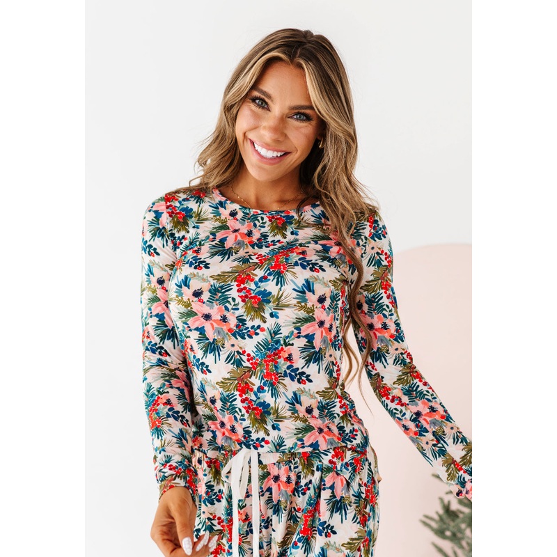 Holly Floral | Womens PJ TOP|X-SMALL (*SHIPS NOV 5-25th)|SMALL (*SHIPS NOV 5-25th)|MEDIUM (*SHIPS NOV 5-25th)|LARGE (*SHIPS NOV 5-25th)|X-LARGE (*SHIPS NOV 5-25th)|XX-LARGE (*SHIPS NOV 5-25th)|XXX-LARGE (*SHIPS NOV 5-25th)