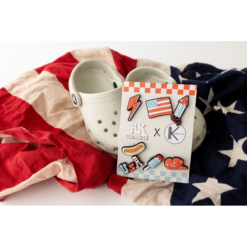 USA Retro Croc Charms- AK x KIU charms