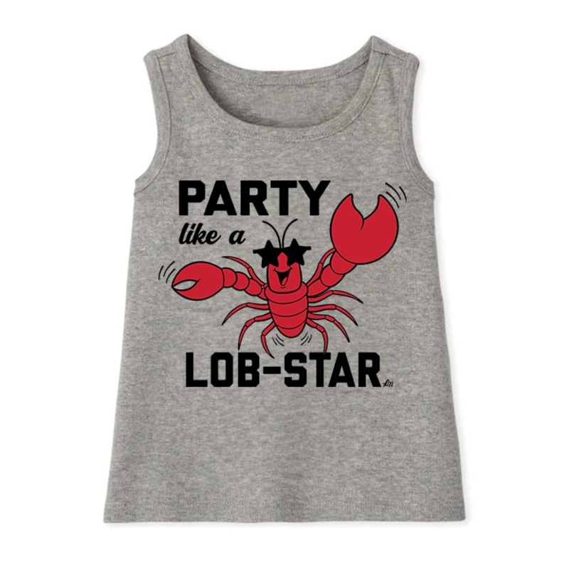 Party Like A Lob-Star Tank|2T|3T|4T|5T|YXS/6T|YS/7T|Heather Grey