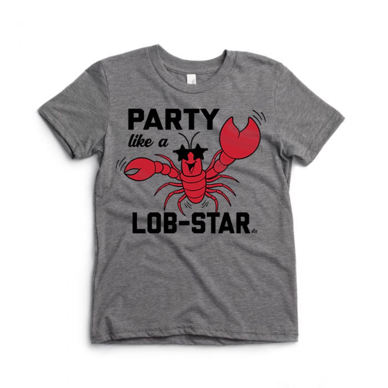 Party Like A Lob-Star Tee|18/24|2T|3T|4T|5T|YS (6/8)|Heather Grey