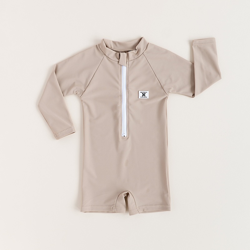 UPF 50 RASHGUARD ONESIE – LATTE