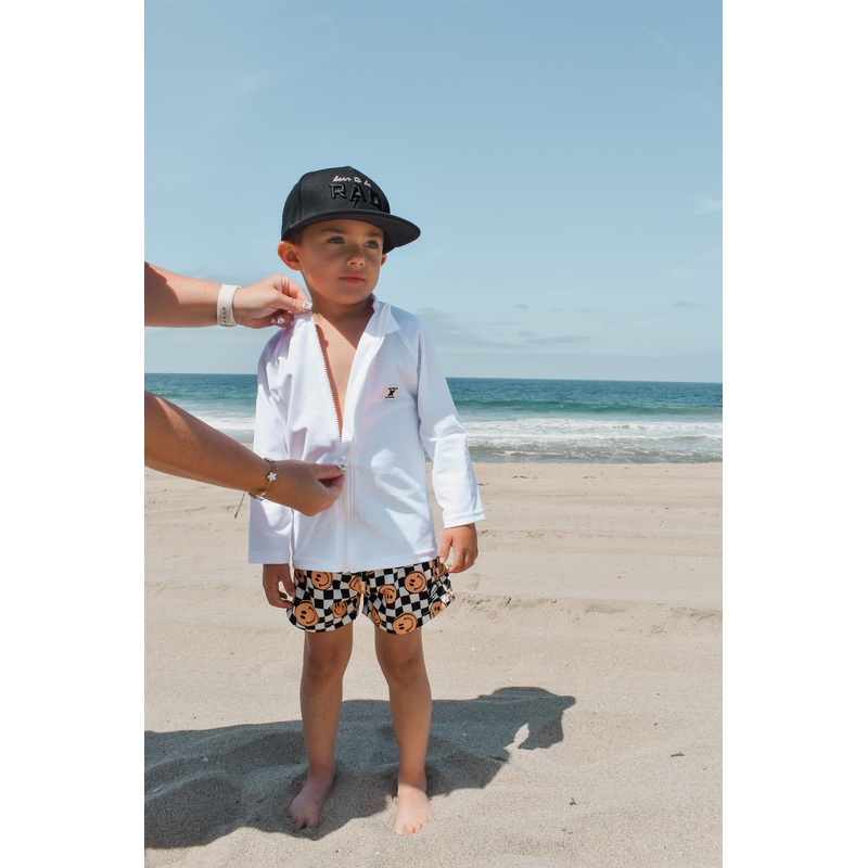 UPF 50 RASHGUARD – WHITE|6-12 months|12-24 months|2-3T|3-4T|4-5T|6-7 Years