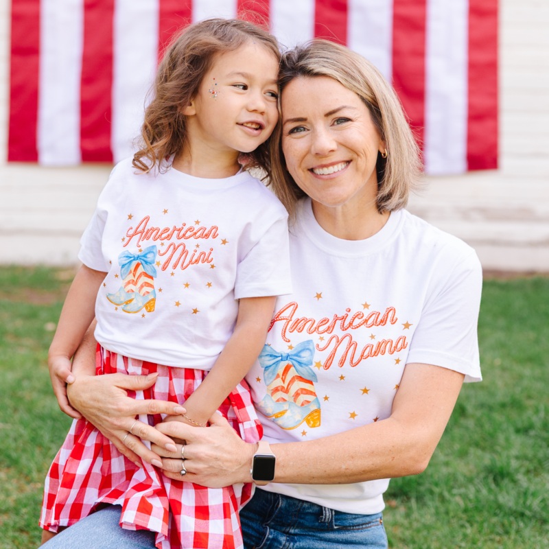 American Mama|SM|MED|LG|XL|2XL|3XL|4XL|Ivory|Pink|White