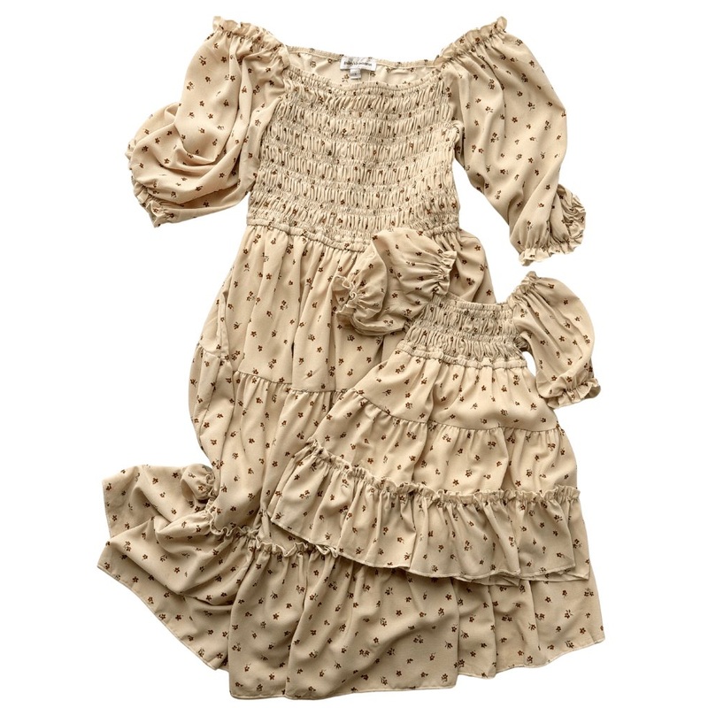 Katherine Dress – Brown Floral
