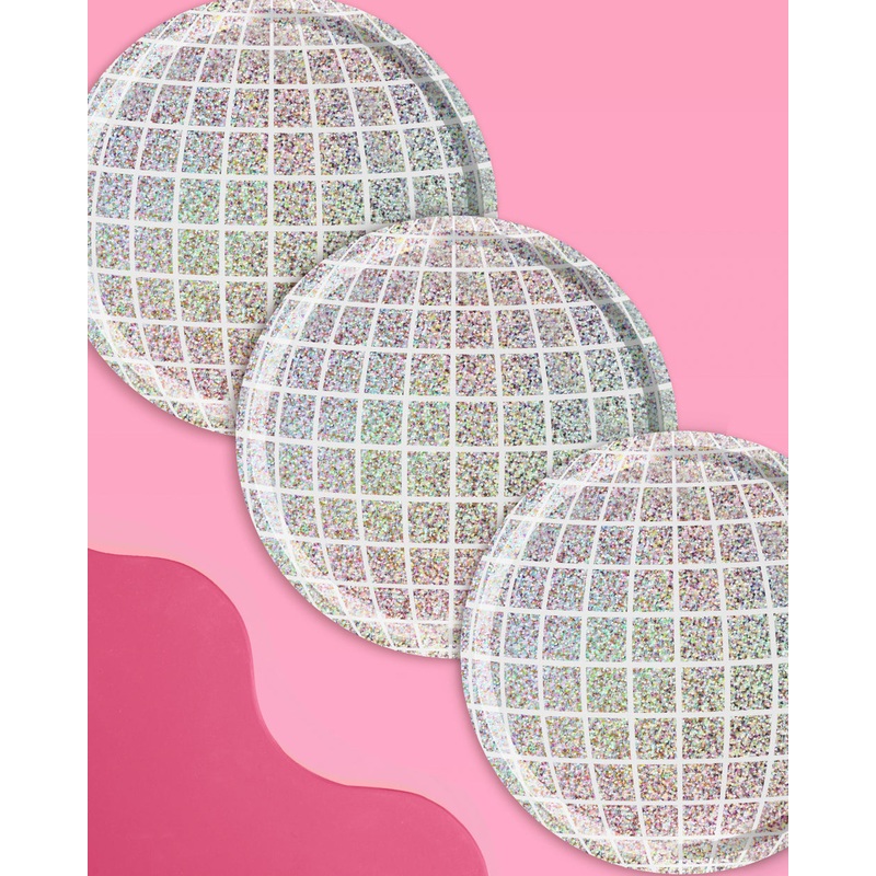 Shimmer Disco Plates – 25 foil paper plates